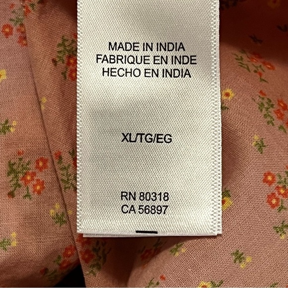 Lucky Brand Lace Detail Spaghetti Strap bow tie Top Shirt XL Cropped Floral Boho - Picture 15 of 15